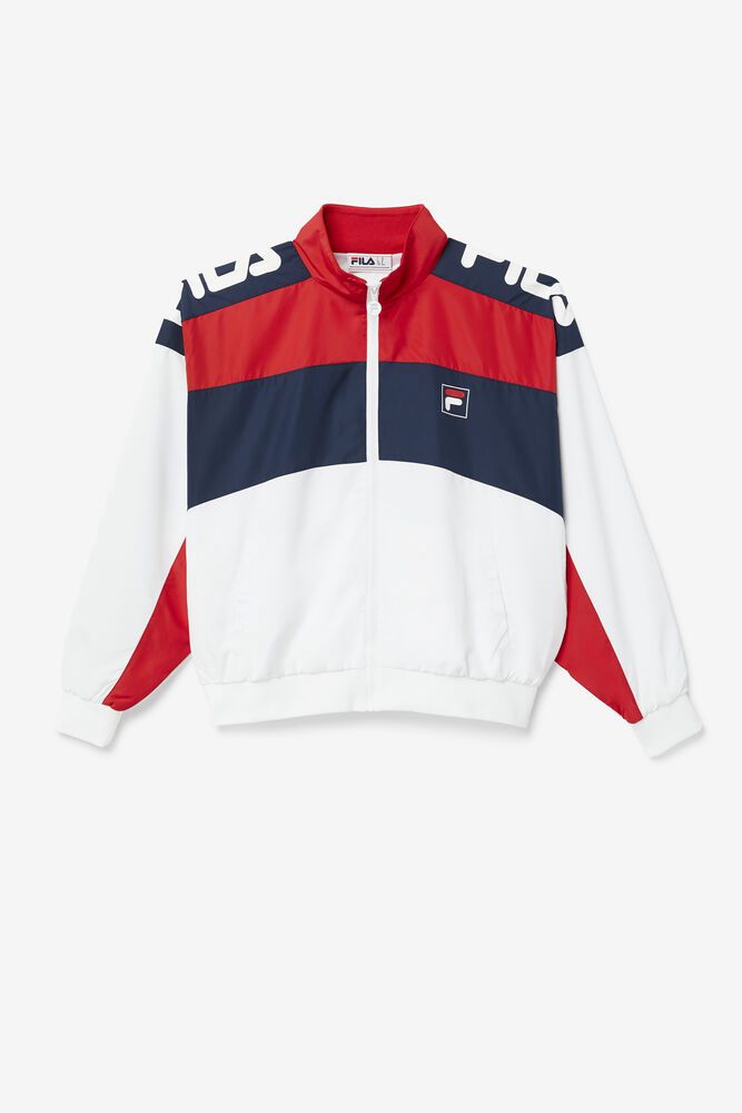 Fila Franc White/Navy/Red Jacket Mens - NZ 34602-MOPB